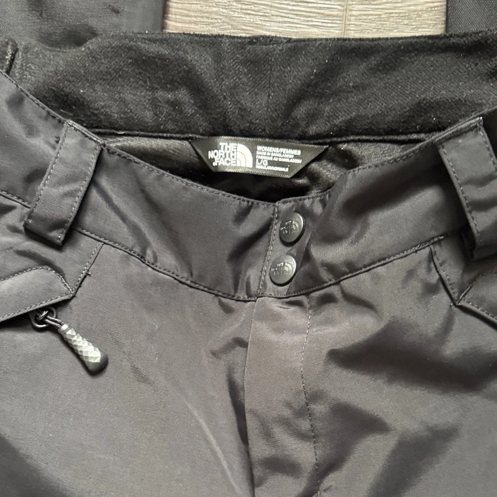The North Face Women’s TNF Black Snow Pants Large Waterproof Ski Snowboard - Picture 7 of 8